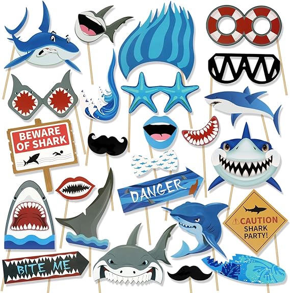 Baby Shark Photo Booth Props