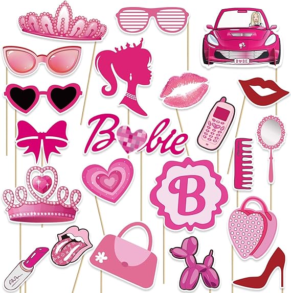 Barbie Photo Booth Props