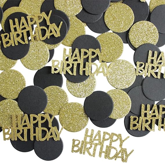 Black and Gold Confetti