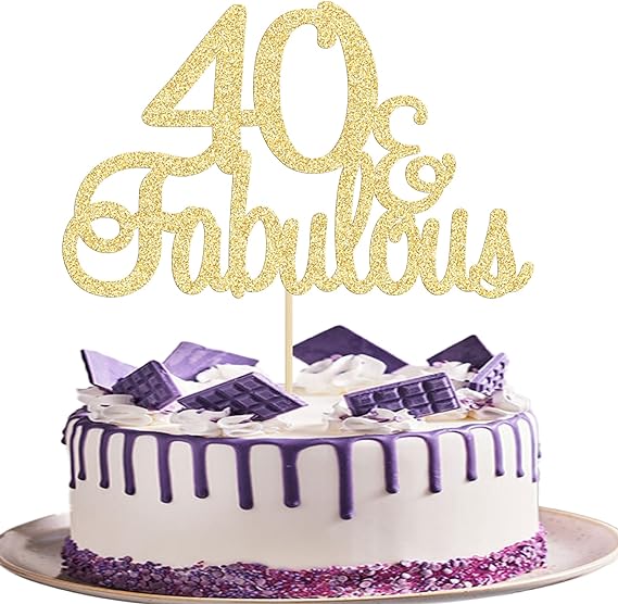 "Fabulous at 40" Cake Topper