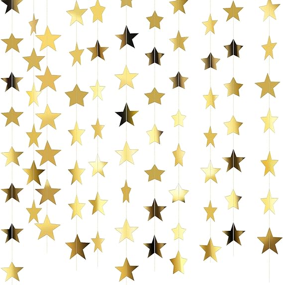 Gold Star Hanging Decorations