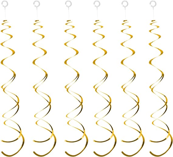 Gold Hanging Swirl Decorations