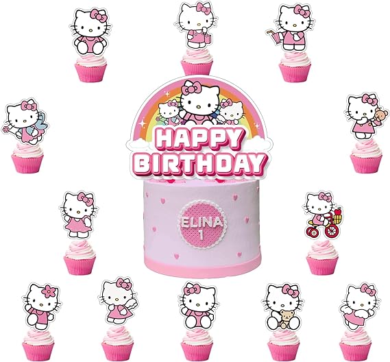 Hello Kitty Cupcake Toppers