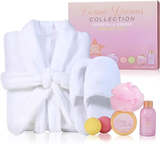 Luxury Bathrobe and Slippers Set