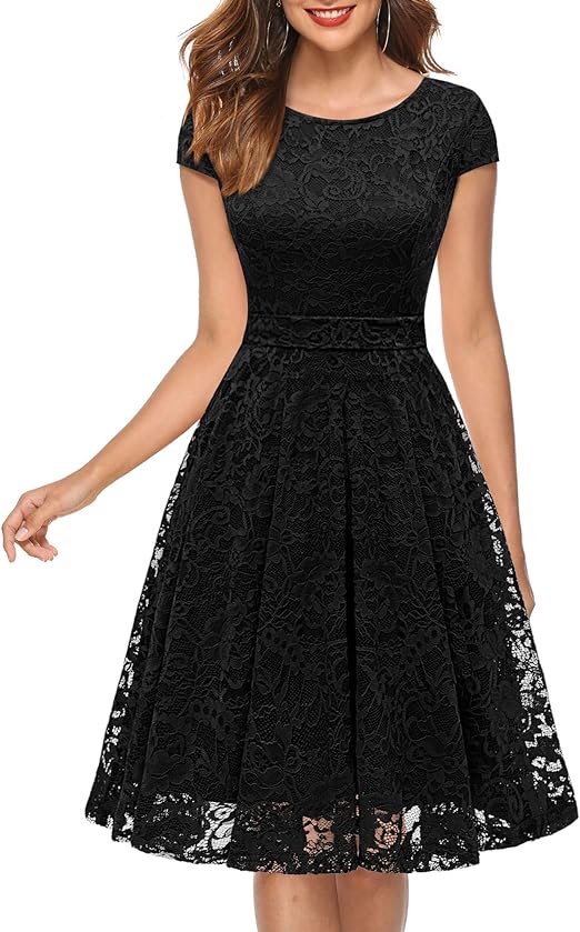 Enchanting Lace Fit-and-Flare Dress