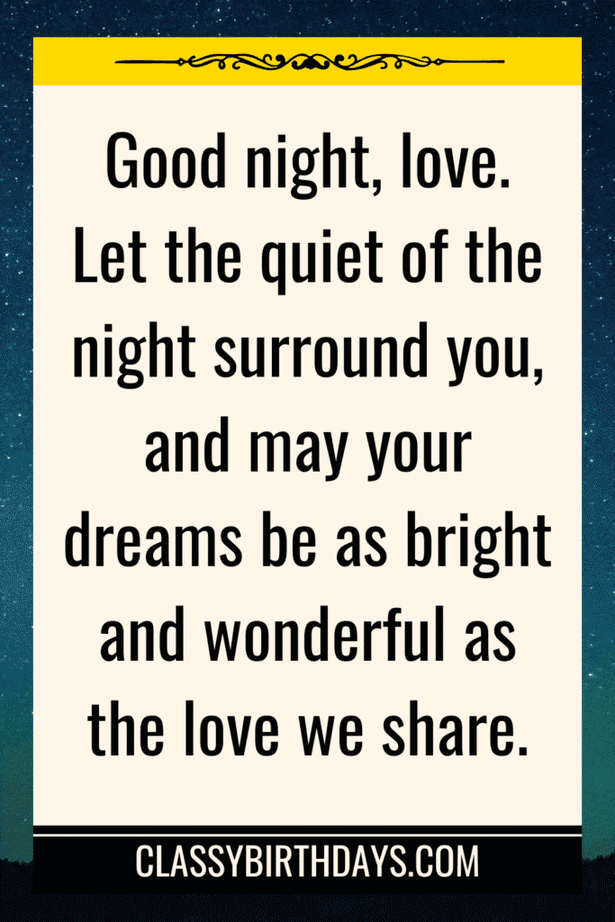 good night quotes for her