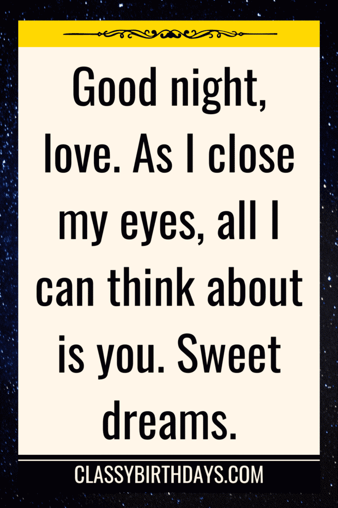 good night quotes for him