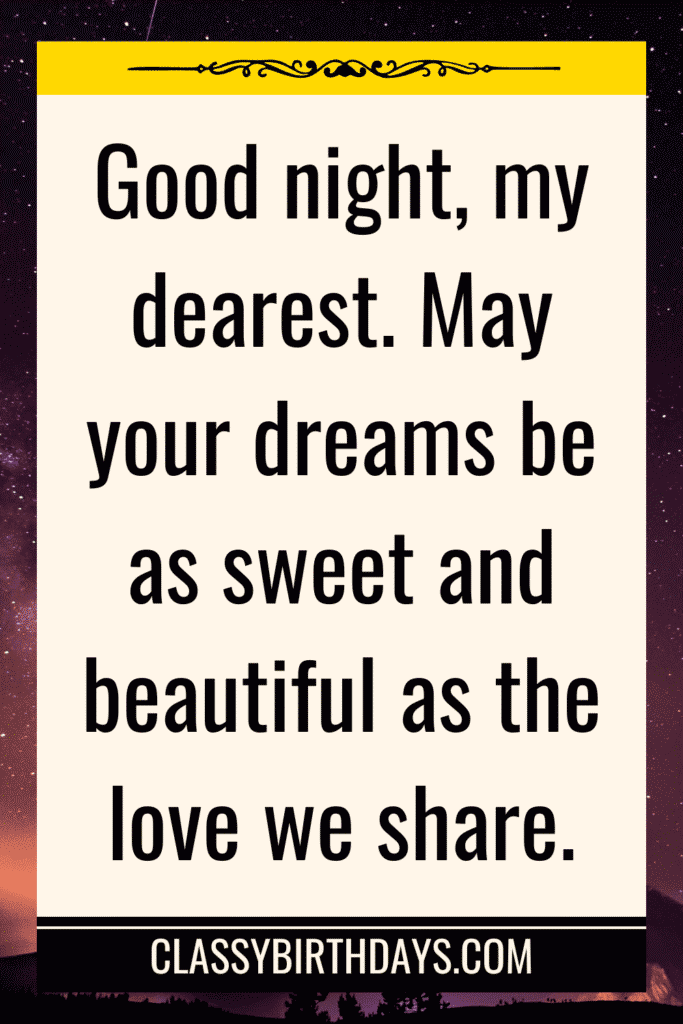 good night quotes for him from the heart