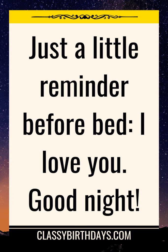 good night quotes for him