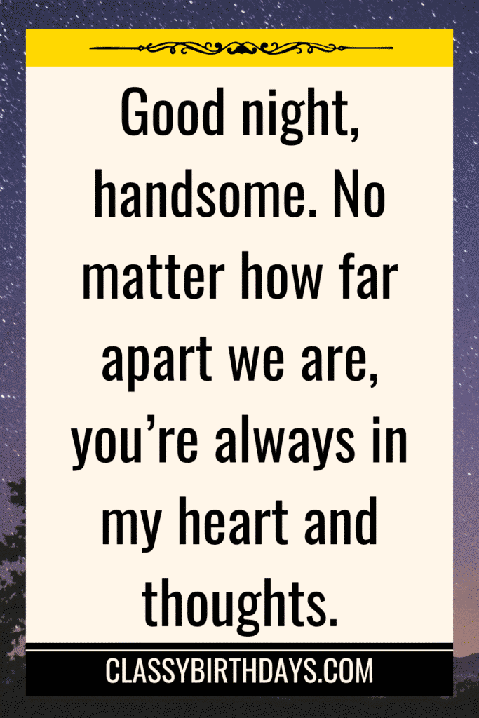 romantic good night quotes and images for him