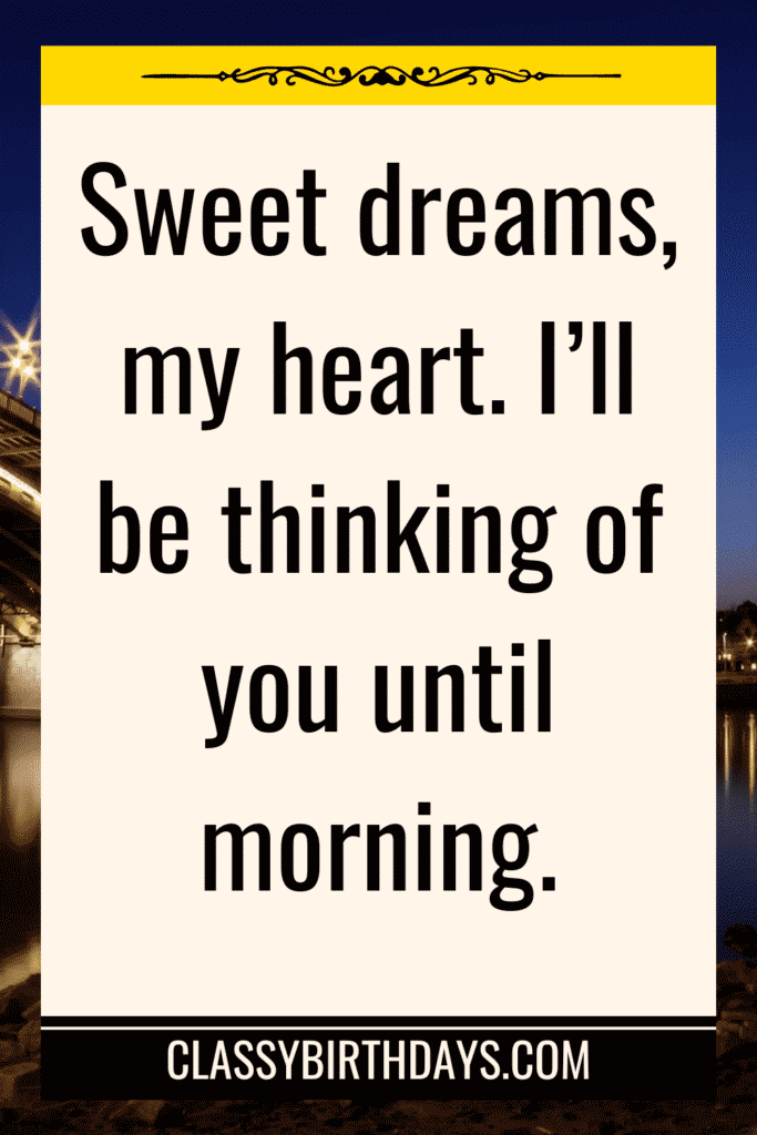 romantic good night quotes for him